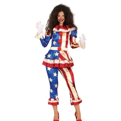 Imagen de FIESTAS GUIRCA Disfraz de Payaso Americano Malvado Terror los EE.UU. Halloween Mujer Talla 38 40 M