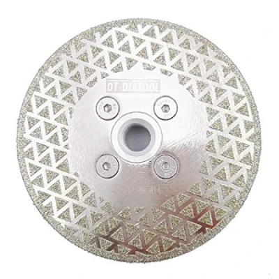 Imagen de DT DIATOOL Disco Diamante de Corte y Rectificado 105 mm x M14 Hoja Sierra Electrochapado para Piedra Mármol Baldosa Granito