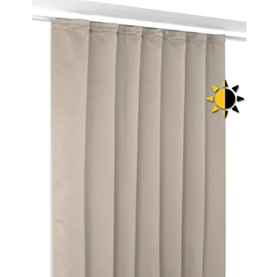 Imagen de BEAUTEX Cortina opaca con cinta fruncidora en U, opaca, tamaño y color a elegir (ancho 140 cm, altura 145 verde manzana)