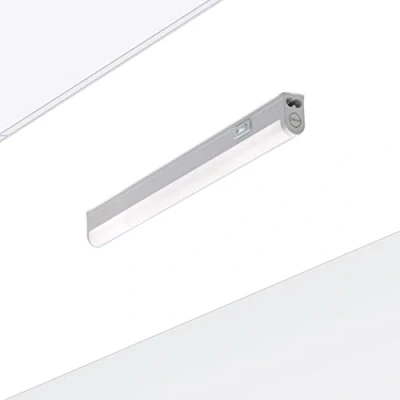 Imagen de Oktaplex Riga Luminaria bajo armario cocina LED blanco neutro 4000K 28cm con interruptor 230V extensible de 370 Lumen 4W