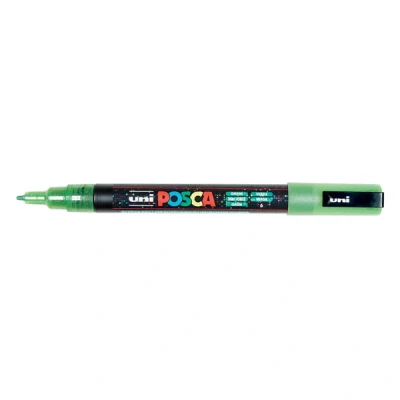 Imagen de uni ball 186589 marcador POSCA con punta redonda fina, purpurina verde oscuro