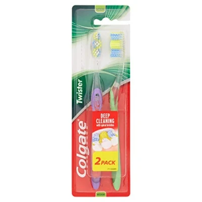 Imagen de Colgate Palmolive Cepillo de dientes Twister, paquete 1 x 2
