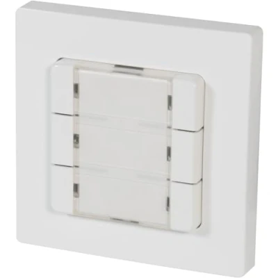 Imagen de HOMEPILOT Pulsador de pared Smart 3 grupos Controla fácilmente dispositivos Home. Para luces, calefacción o persianas. interruptores, hasta 8