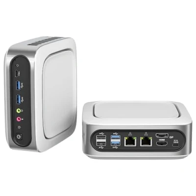 Imagen de AWOW Mini PC Wi 11 Pro con i9 11900H (8C 16T, hasta 4.9Ghz), 16GB DDR4 512GB NVME SSD Computadora WiFi 6 BT 5.2 Pantalla Triple 4K Type C Dual LAN 2.5G (16+512GB)