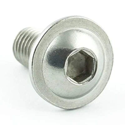 Imagen de Eisenwaren2000 Tornillos de cabeza alomada M5 x 8 mm con hexágono interior y brida (100 unidades) ISO 7380 plana unión roscados Acero Inoxidable A2 V2A