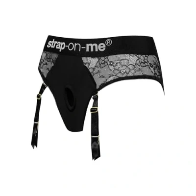 Imagen de strap on me Diva Arnés Encaje y Microfibra Lencería Sexy para Compatible con Todos los Consoladores Ventosa Talla M
