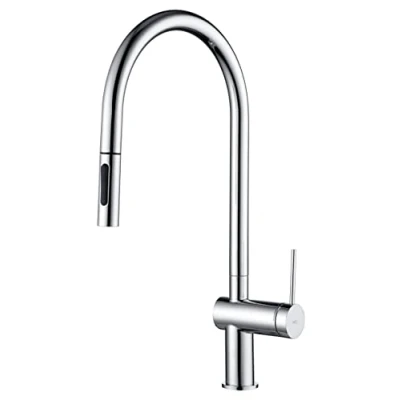 Imagen de MICE Grifería de cocina monomando extraíble Grifo fregadero con sistema ahorro energético Mezclador agua fria/caliente BERNA Cromo GCE026