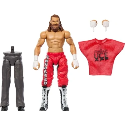 Imagen de Mattel WWE Elite Collection figura de acción y accesorios, Sami Zayn, evento en vivo premium con manos intercambiables piezas construcción