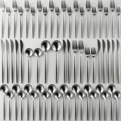 Imagen de Xespis Cuberterias Completas 12 Personas, cubertería plata, 60 Piezas Cubiertos Acero Inoxidable, con Cuchillo Tenedor Cuchara, y Aptos para Lavavajillas, Casa,Fiesta,Restaurante