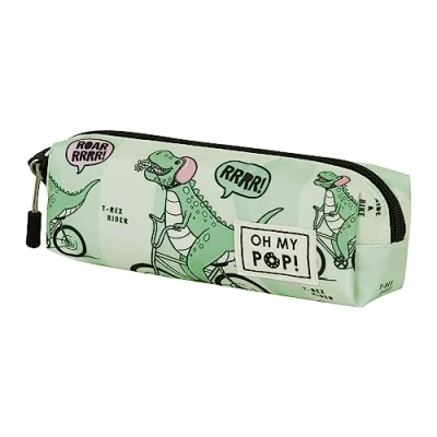 Imagen de Oh My Pop! Dinorrr Estuche Portatodo Cuadrado FAN 2.0, Verde, 21 x 8 cm