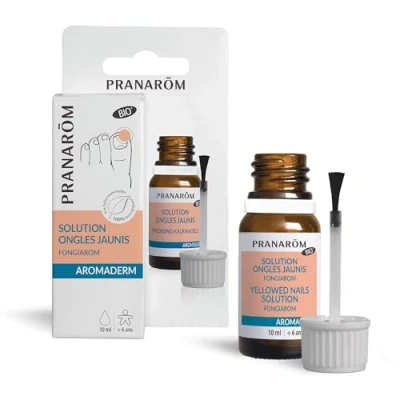 Imagen de Pranarôm Aromaderm Loción para uñas amarillas orgánicas (Eco) frágilizadas y dañadas aceites esenciales biológicos 10 ml