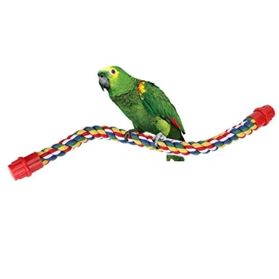Imagen de Percas de cuerda pájaros, Perca espiral aves, Columpio loro algodón Escalada pie Juguetes jaula (S)