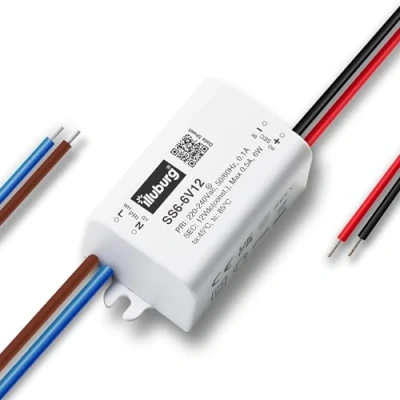 Imagen de illuburg Transformador LED 12V 6W Impermeable IP66 Sin Parpadeo para Tira Fuente de Alimentación Driver