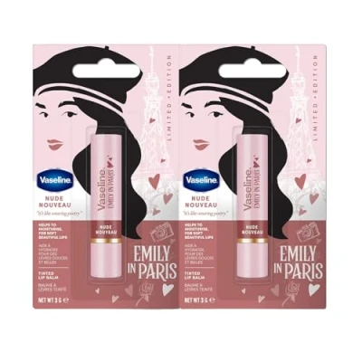 Imagen de Vaseline x Emily in Paris Nude Nouveau Bálsamo Labial Hidratante Barra Edición Limitada (Lote de 2 Nouveau)