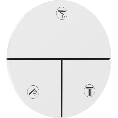 Imagen de hansgrohe ShowerSelect Comfort S, válvula para instalación empotrada de termostatos S (3 funciones), blanco mate