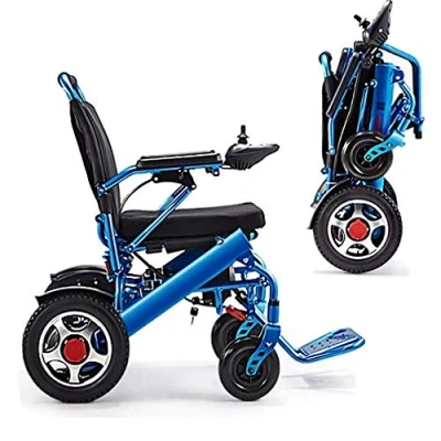 Imagen de CAOMEIYING Lightweight Folding Electric Wheelchair,360 Joystick Lithium Battery Power Transport Wheelchair Chair, Wheelchairs For Adults Elderly, Rollator Walker with Seat