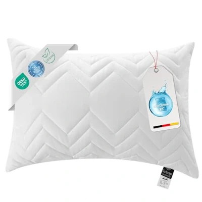 Imagen de sei Design® Classic Dream Almohada de Microfibra 40 x 60 cm, Blanco, Acolchado