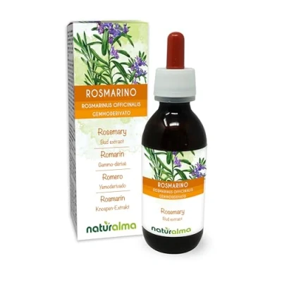 Imagen de Romero (Rosmarinus officinalis) Yemoderivato sin alcohol de yemas frescas Extracto líquido gotas 120 ml Complemento alimenticio Vegano