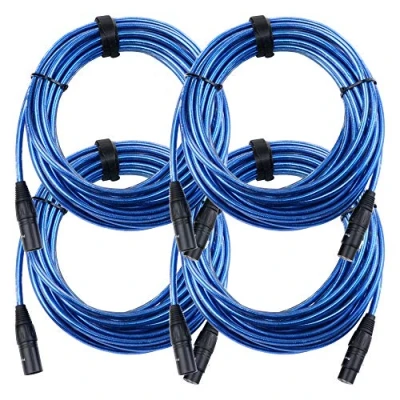 Imagen de Pronomic Stage XFXM Blue 10 cable de micrófono XLR m azul metalizado set 4