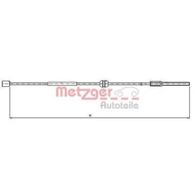 Imagen de METZGER 11.5756 Cable de Freno Mano delante 330 Discos, Tambor COFLE OPEL: Corsa C Hatchback