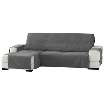 Imagen de Eysa Zoco Funda para chaise longue, Tres Plazas, Izquierda vista frontal, Gris, 240 cm