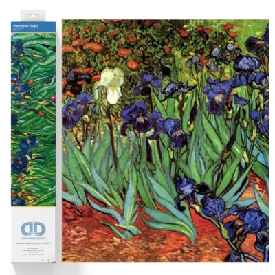 Imagen de DIAMOND DOTZ Irises (Van Gogh) Pintura, Kit para Principiantes, Sintético, 71.12x55.9cm