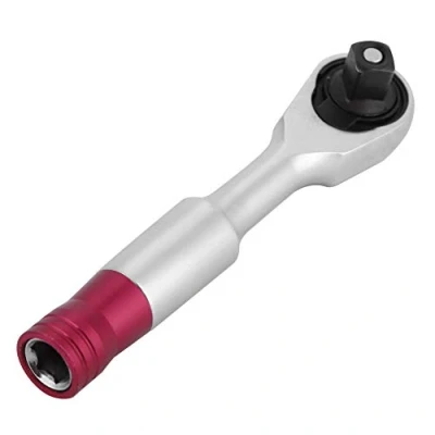 Imagen de Qiilu Llave de trinquete, Mini 1/4 Inch Rachet Wrench Set Herramienta reparación para vehículo Bicicleta Enchufe Kit Herramienta(85MM)