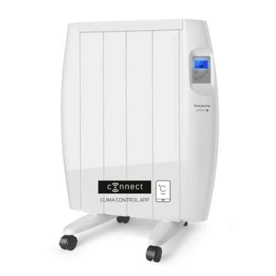 Imagen de Taurus Emisor Térmico WIFI Malbork Connect 600W 3 Modos + Temperatura Ajustable Ruedas Soporte Radiador Eléctrico APP Alexa Google Home Apto Baños IP24 Pantalla LCD 6m2 58x45.5x8