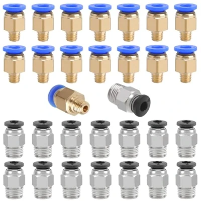 Imagen de QitinDasen 15 Piezas 3D Impresora PC4 M6 Neumático Conector y M10