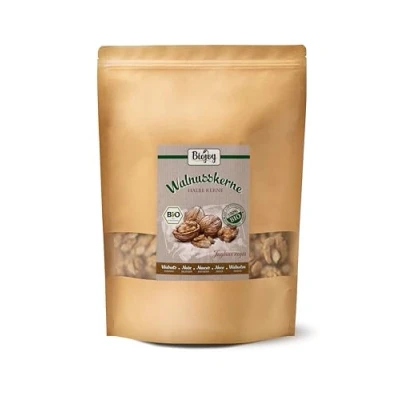 Imagen de Biojoy Nueces Peladas Ecológicas (1 kg Mitades), crudas y sin aditivos (Juglans regia)