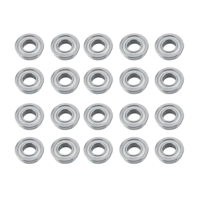 Imagen de TUZUK 20 Piezas Rodamientos F695 ZZ, 5x13x4mm, Prelubricados, Acero al cromo, Doble sello metálico, ranurados para maquinaria ligera