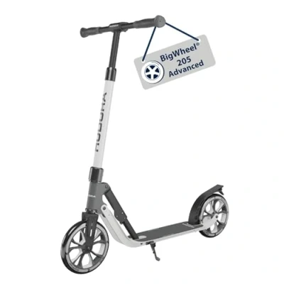Imagen de HUDORA BigWheel 205 Advanced Scooter Patinete de Aluminio cómodo para hasta 100 kg Plegable y Ajustable en Altura niños/Adolescentes Adultos