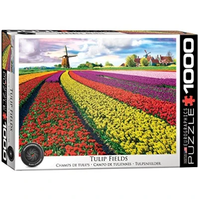 Imagen de EuroGraphics Tulip Field Netherlands Puzzle de 1000 Piezas, Multicolor (A2103336)