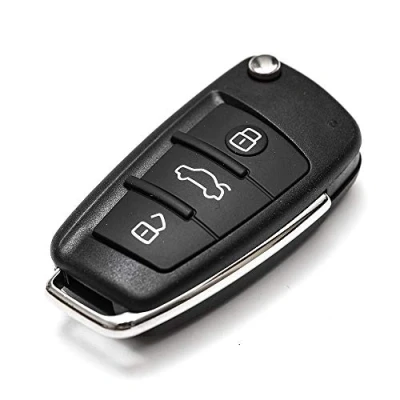 Imagen de SALPIE Carcasa para llave de coche con 3 botones compatible Audi A1 A3 A4 A6 A8 Q3 Q5 Q7 R8 A6L TT SL S3 RS3 (no incluye batería)