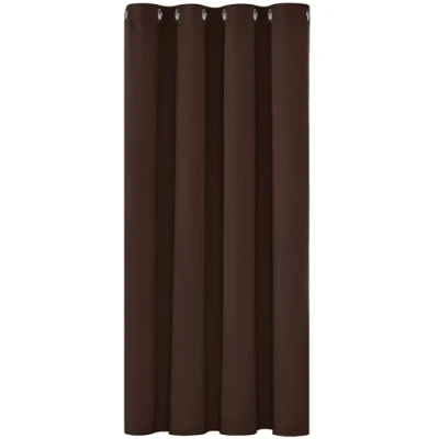 Imagen de Deconovo Cortinas Dormitorio Salon Opacas Moderna con Ojales, Termicas Aislantes Frio y Calor 132x138 cm(Ancho x Alto) Chocolate, 1 Pieza