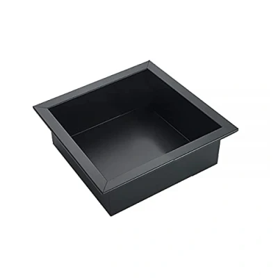 Imagen de SANGOGO Plato de ducha empotrado acero inoxidable 304 negro (20 x 18 8 cm)