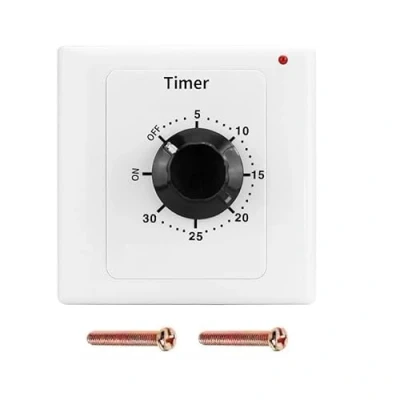 Imagen de Switian CA 220 V 15 A 30 minutos de bomba alta potencia temporizador mecánico interruptor tiempo control cuenta regresiva (30 minutos)