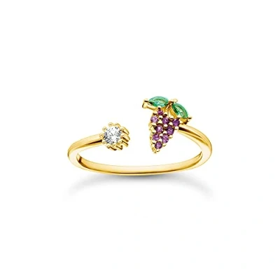 Imagen de Thomas Sabo Anillo uva plata chapada en oro TR2354 971 7 58