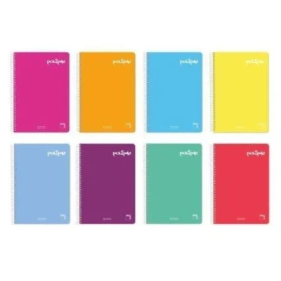 Imagen de Pacsa Cuaderno polipac 80 Hojas 1 Linea Tapas Polipropileno Folio Colores Surtido 5u