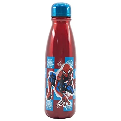 Imagen de Botella de agua reutilizable aluminio infantil 600 ml Spider man