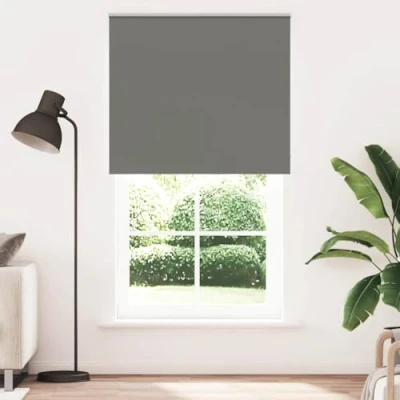Imagen de vidaXL Estor Enrollable Opaco Gris 140x230 cm Tela Ancho 136,6