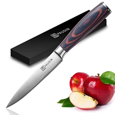 Imagen de PAUDIN Cuchillo de Chef Utilitario Profesional 13 cm Cocina Afilado en Acero Inoxidable Alemán con Mango Ergonómico