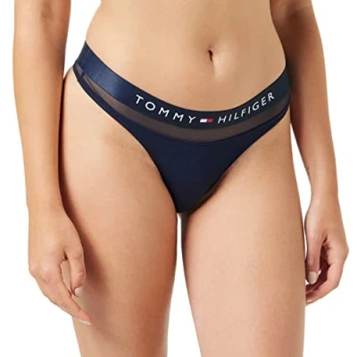 Imagen de Tommy Hilfiger Tanga para Mujer String, Azul (Navy Blazer), M