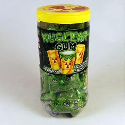 Imagen de NUCLEAR GUM CHICLE CON ADHESIVO TARRO 50 CHICLES RELLENOS