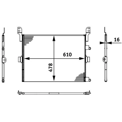 Imagen de MAHLE ORIGINAL AC 673 000S Condensador sin secador 12 11,0 608