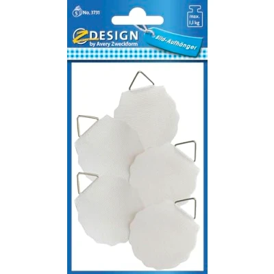 Imagen de Avery 3731 Perchas Picture autoadhesiva, 40mm, material de papel, 5 piezas, blanco