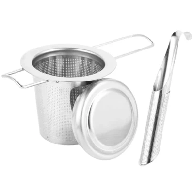 Imagen de Infusor Para Tés Filtro De Té 2 Piezas Colador Acero Inoxidable 304 Accesorios (1 Taza &amp; 1 Tipo Tubo)