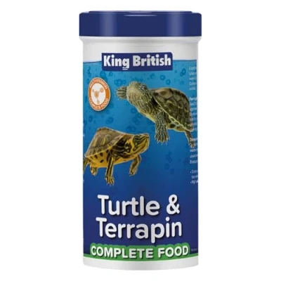 Imagen de King British Alimento Completo para Tortugas 80g: Rico en vitaminas y minerales, con Ingredientes Naturales una Variedad de camarones, crustáceos Krill
