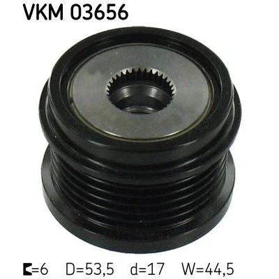 Imagen de SKF VKM 03656 Rueda Libre Alternador 44,5 FORD: S Max Mk1, MONDEO 4 Turnier, FIESTA 6
