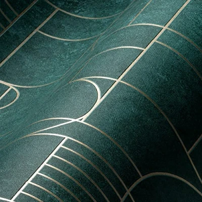 Imagen de Livingwalls My Home Spa 386993 Papel pintado (10,05 x 0,53 m), color verde oscuro